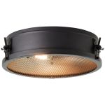 Brilliant Zois Plafonnier Métal Noir | 340mm - Convient pour 2x E27
