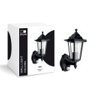 D'Lite Applique Murale Helora Noir | IP44 - Convient pour 1x E27 - Détecteur De Mouvement