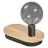 Ledvance Lampe De Chevet Decor Bois/Noir | Convient pour 1xE27 - Touch/3 Niveaux De Gradation Dimmable