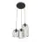 Emibig Suspension Luminaire Vander Acier Noir | Convient pour 3x E27 - Max 15W