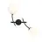 Emibig Applique Murale Hunter Acier Noir | Convient pour 2x E14 - Max 10W