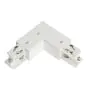 Connecteur triphasé d'angle Terre 90D - Blanc