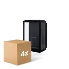 Lot 4x D'Lite Applique Murale Arlo Noir | IP44 - Convient pour 1x E27