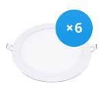 Voordeelpak 6x LED Downlight UltraSlim 24W 1950lm 110D - 840 Koel Wit | 295mm - Zaagmaat 280mm