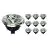 Voordeelpak 10x Noxion Lucent LED Spot GU10 AR111 15W 850lm 40D - 930 Warm Wit | Beste Kleurweergave - Dimbaar - Vervangt 100W