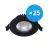 Voordeelpak 25x Noxion LED Kantelbaar Slim Spot Zwart Rond 6W 550lm 60D - 927 Zeer Warm Wit | 85mm - IP54 - Dimbaar - Beste Kleurweergave