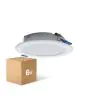 Voordeelpak 6x LED Downlight Pan 6W 480lm 830 Warm Wit | 93mm - Zaagmaat 75mm