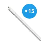 Voordeelpak 15x LED Waterdichte Montagebalk 27W 2970lm - 840 Koel Wit | 150cm
